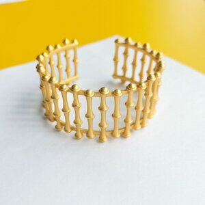 Bamboo Gold Cuff Bracelet by Julie Vos